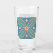 Verre Motif décoratif jolies teintures et roses (Dos)