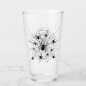 Verre Motif d'Halloween Black White araignées (Dos)
