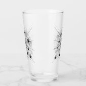 Verre Motif d'Halloween Black White araignées (Gauche)