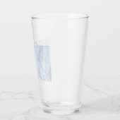 Verre Motif d'ombre bleue (Gauche)