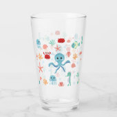 Verre Motif du monde marin (Dos)