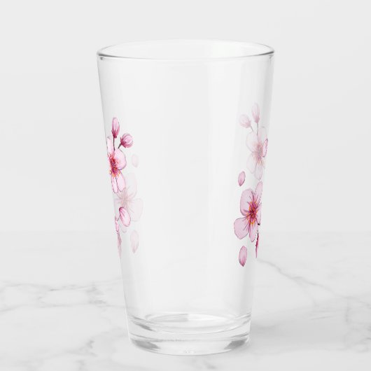 Verre Motif en fleurs de cerisier rose (Droite)