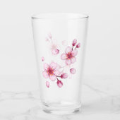 Verre Motif en fleurs de cerisier rose (Devant)