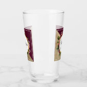Verre Motif en marbre d'or et Monogramme de fleurs de Bo (Gauche)