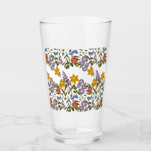Verre Motif Fleurs (Devant)