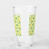 Verre Motif floral avec rose jaune et fleurs de tulipe (Gauche)