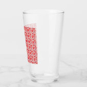 Verre Motif floral rose rouge sans couture Dark Aestheti (Gauche)