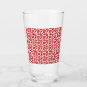 Verre Motif floral rose rouge sans couture Dark Aestheti (Devant)