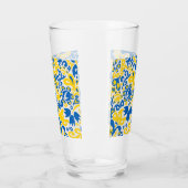 Verre Motif folklorique aux couleurs du drapeau ukrainie (Gauche)
