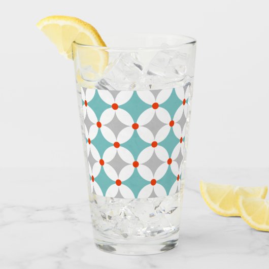 Verre Motif géométrique moderne rétro du milieu du siècl (Devant glace)