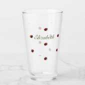 Verre Motif Ladybug mignon avec nom (Devant)