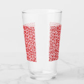 Verre Motif léopard des coeurs en rouge sur blush (Droite)