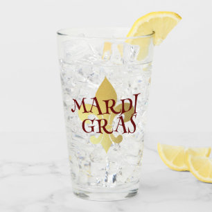 Verre Motif Mardi Gras Harlequin