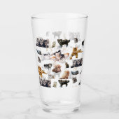 Verre Motif mignon avec des photos de Chats et chatons (Devant)