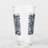 Verre Motif moderne grec bleu et blanc (Droite)