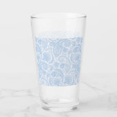 Verre Motif paisley bleu blanc (Dos)