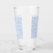 Verre Motif paisley bleu blanc (Gauche)