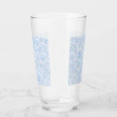 Verre Motif paisley bleu blanc (Droite)