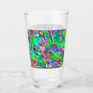 Verre Motif Peint À La Main Et Numériquement Art 18
