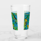 Verre Motif Peint À La Main Et Numériquement Art 21 (Gauche)