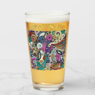 Verre Motif Peint À La Main Et Numériquement Art 8