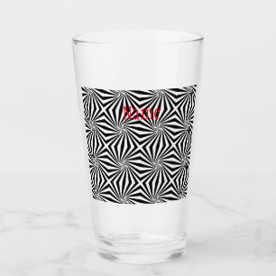 Verre Motif rayonnant noir blanc Thunder_Cove