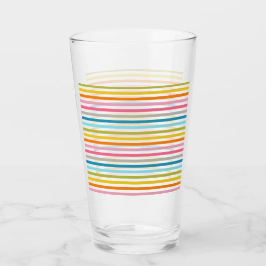 Verre Motif Rayures Colorées (Devant)
