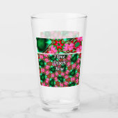 Verre Motif Rose du désert (Devant)