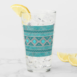 Verre Motif Turquoise du sud-ouest