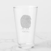 Verre Moutons noirs de bande dessinée mignonne avec le (Dos)