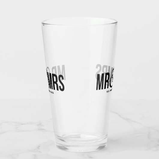 Verre Mr & Mrs Mariage Personnalisé Faveur (Droite)