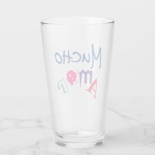 Verre Mucho amor vaso (Dos)