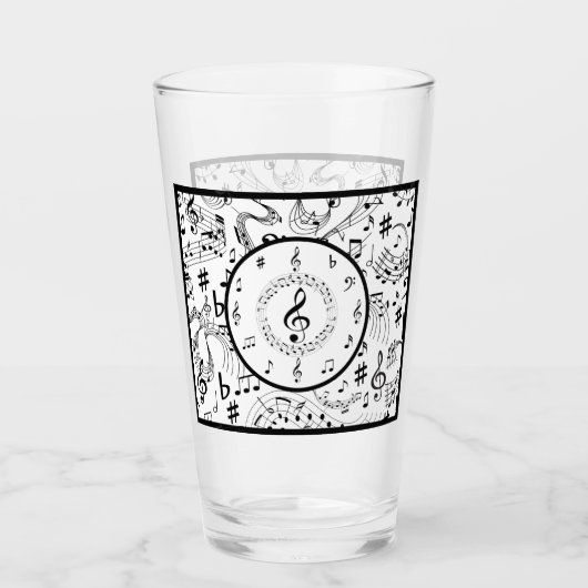 Verre Music, notes musicales (Devant)