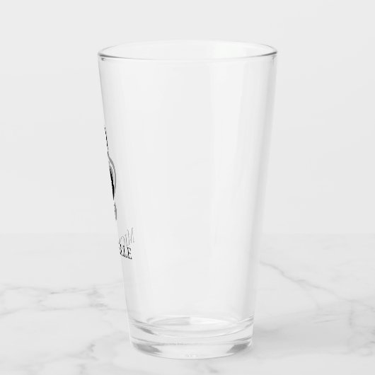 Verre Musical Treble Clef noir blanc (Gauche)