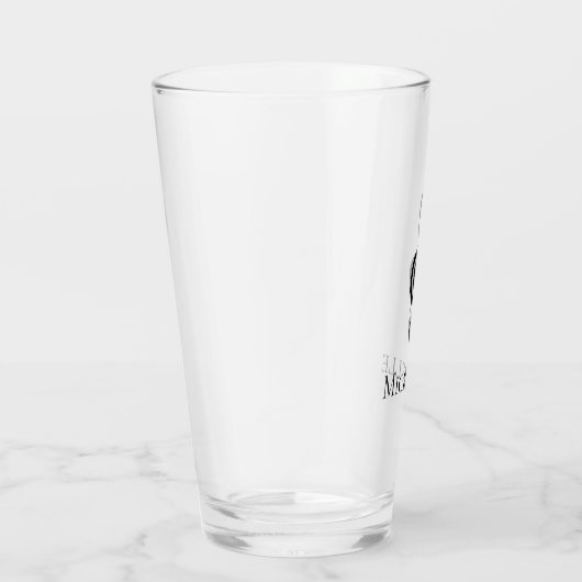 Verre Musical Treble Clef noir blanc (Droite)