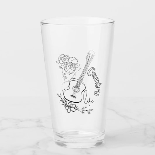 Verre Musique Country (Devant)