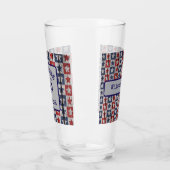 Verre Name 250 years 1776-2026 Geometric Stars Pint (Gauche)