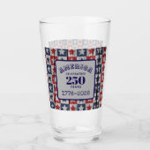 Verre Name 250 years 1776-2026 Geometric Stars Pint (Devant)