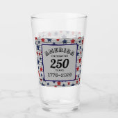 Verre Name, America Celebrating 250 years 1776-2026 Pint (Devant)
