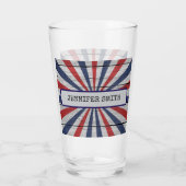 Verre Name || Happy Birthday America Starburst Pint (Dos)