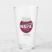 Verre Napa Space Style Vin Pays Agence Logo Design (Dos)