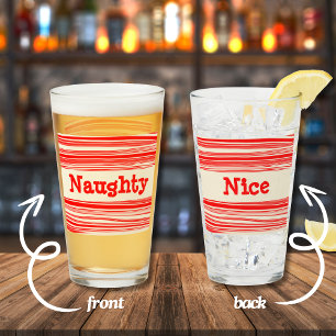 Verre Naughty Red Pepperment Candy Marbled Stripes