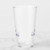 Verre Nautical Custom Boat Name Marine bleu ancre (Droite)