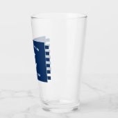 Verre Nautical Navy Blue Welcome Aboard Nom du bateau An (Gauche)