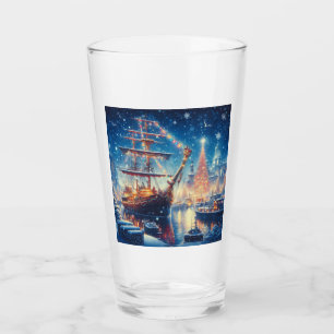 Verre Navire amarré de Noël/hiver
