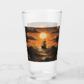 Verre Navire naviguant la nuit (Dos)
