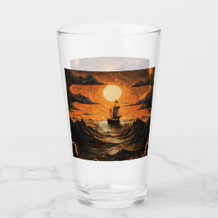 Verre Navire naviguant la nuit