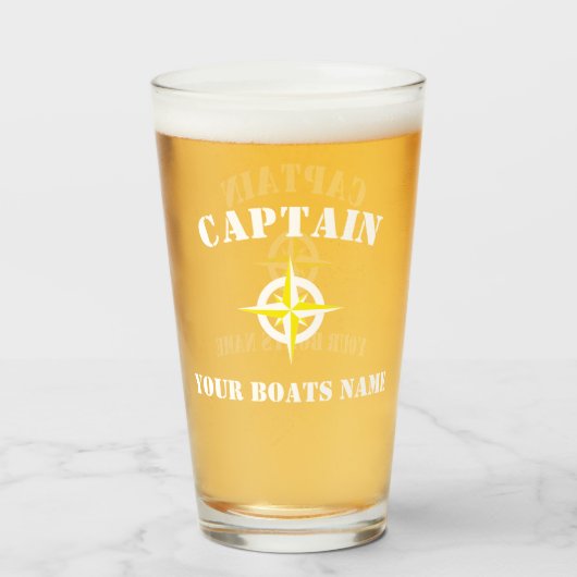 Verre Navires compas capitaines de bateaux (Devant (rempli))