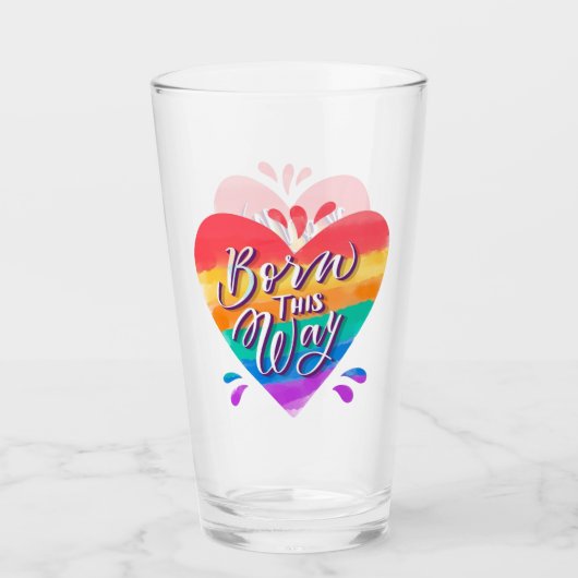 Verre Né de cette façon Rainbow Heart (Devant)