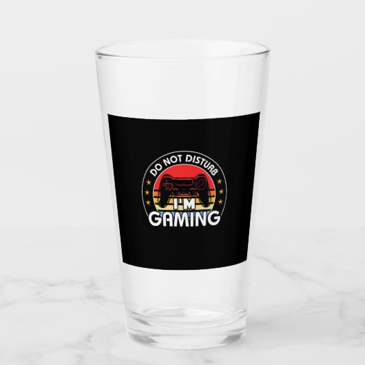 Verre Ne pas déranger Je Joue (Devant)